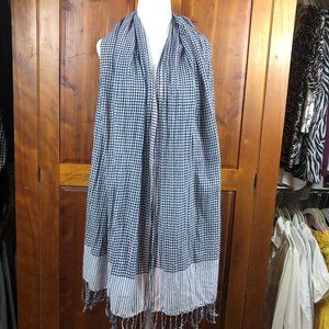 Abercrombie & Fitch Coastal Checkered Summer Scarf/Wrap Festival Lightweight